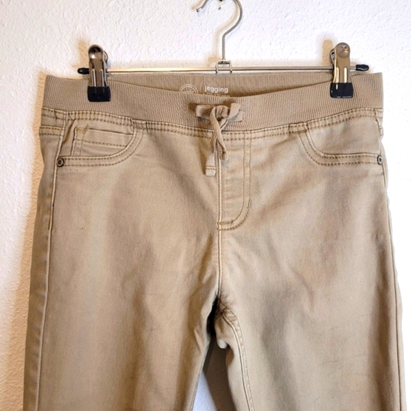 WonderNation Elastic Waist Stretch Jeggings Khaki Kid Girls Sz L 10-12 PLUS FUC - Picture 4 of 16